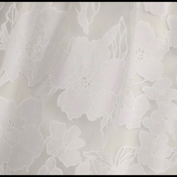 White Jacquard Organza Backless Lace-Up Midi Dress 🌿 - Picture 8 of 12